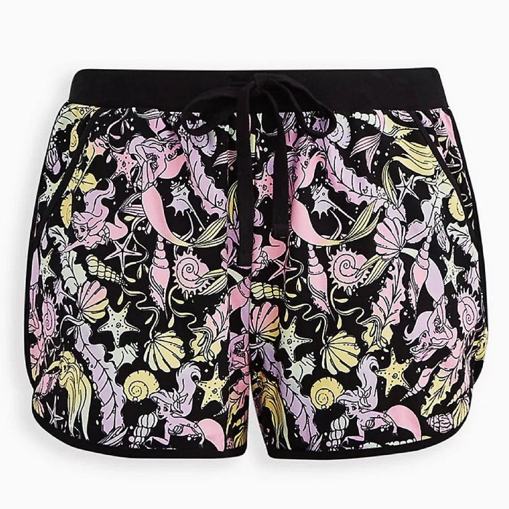 Torrid Disney The Little Mermaid Sleep Short - Ariel Shells Black